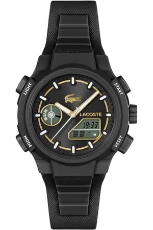 Lacoste Analoge-Digitale Multifunktions-Quarzuhr für Damen Kollektion LC33 mit Schwarzes Silikonarmband - 2001434