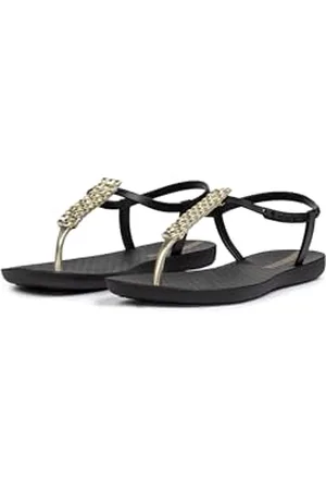 Ipanema CLASS MODERN CRAFT SANDAL FEM - Sandale für Damen - mit Metallverzierung - größenverstellbar (BLACK/GOLD, EU Schuhgrößensystem, Erwachsene, Damen, Numerisch, M, 39)