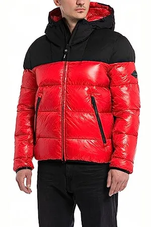 Replay Herren Jacke Winterjacke mit Kapuze, (Rot), M