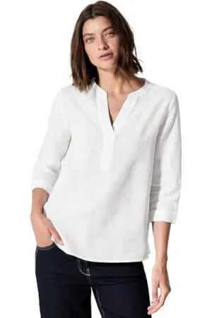 CECIL Damen B345359 Bluse, White, Large
