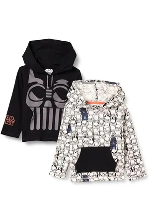 Amazon Disney | Marvel | Star Wars Jungen Leichte, Langärmelige T-Shirts mit Kapuze, 2er-Pack, , 5 Jahre