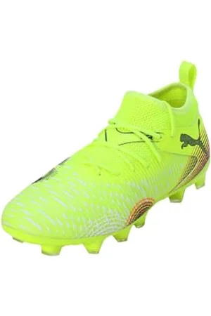 PUMA Future 8 Match FG/AG JR Fussballschuh, Yellow ALERT Black-Sun Struck, 32.5 EU