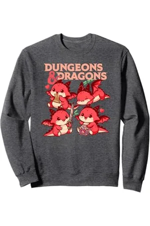 Dungeons & Dragons Cute Dragon Chibi Big Chest Logo Sweatshirt