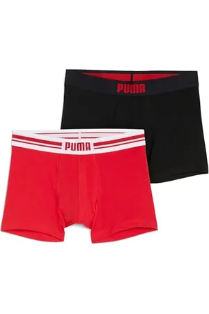 PUMA Everyday Placed Logo Boxer 2 Units XL, Rot/Schwarz, XL