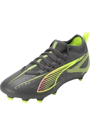 PUMA Ultra 5 Match FG/AG JR Fussballschuh, Matte Aged Silver-Yellow ALERT Aged Silver, 29 EU