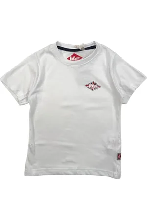 Lee T-Shirt, Junge, Mädchen, (4 bis 14 Jahre), Polo, Tank Top, Hemd, Print, Bekleidung, Unisex, Kinder, Sport, atmungsaktiv, Modell GLC80701 TS S2-12A, Blanc