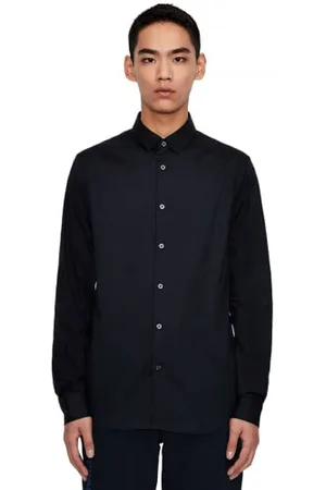 Armani Exchange Herren Smart Stretch Satin Freizeithemd, , S