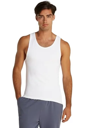 Calvin Klein Herren 3er Pack Tank Tops mit Rundhalsausschnitt, Weiß (White, White, White), L