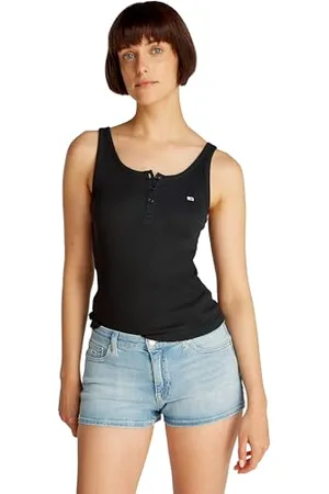 Tommy Hilfiger Damen TJW Slim Button Tank DW0DW19492 Tanktop, , XS