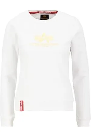 Alpha Industries Damen New Basic Sweater Wmn Foil Print Sweatshirt, , XS