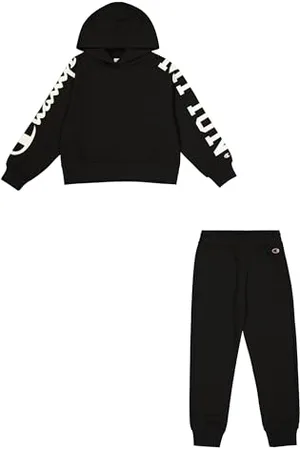 Champion Mädchen Legacy Graphic Shop G (405022) -Ultra-Light Soft Compact Powerblend Fleece Hooded Sweatshirt, , 3-4 Years