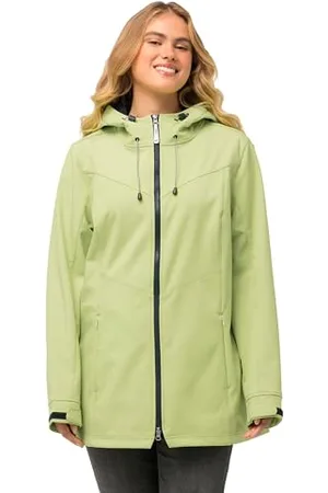 Ulla Popken Damen HYPRAR, Fleecefutter, 2-Wege-Zipper Softshelljacke, , 16/18