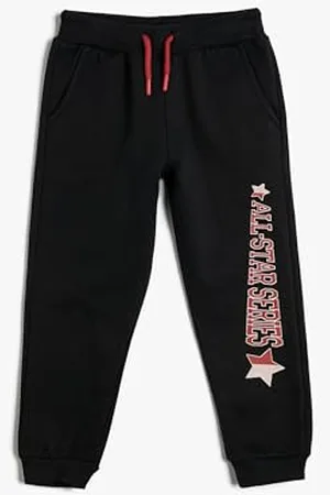 Koton Jogger Sweatpants Drawstring Pockets Printed Detail Soft Interior