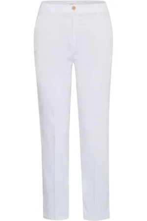 Brax Damen Style Mel S Smarte Chinohose Freizeithose, White, 31W x 30L