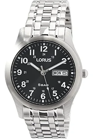 Lorus Herren Analog Quarz Uhr mit Metall Armband RXN73DX5