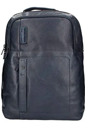 Piquadro Pulse Großer Laptop-Rucksack aus Leder, 15,6 Zoll (39,6 cm) mit Zwei Fächern, , 16x43x32 cm (W x H x L), Lässiger Rucksack