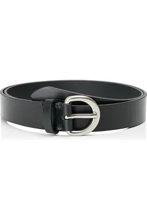 Calvin Klein Damen Gürtel Casual Pin Buckle 3,0 cm Ledergürtel, Beige (Black/Pewter), 100 cm