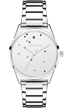 Tamaris Damen analog Quarz Uhr mit Edelstahl Armband TT-0098-MQ