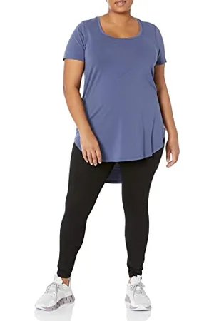Amazon Damen Extralanges Tunika-Yoga-T-Shirt in normaler Passform aus weicher Baumwolle (in Übergrößen erhältlich) (Früher Core 10), , S