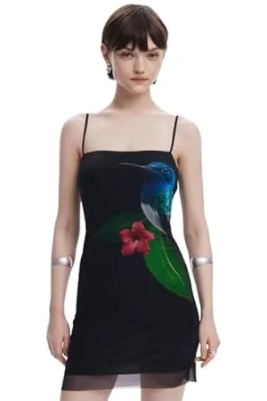 Desigual Damen Swim_colibrí Straps Bademode zum Überziehen, , S