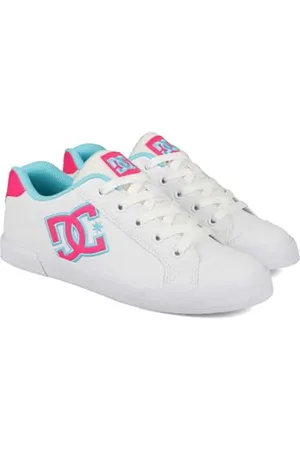 Dcshoes Damen Chelsea Sneaker, White/Crazy PINK/Blue, 42 EU