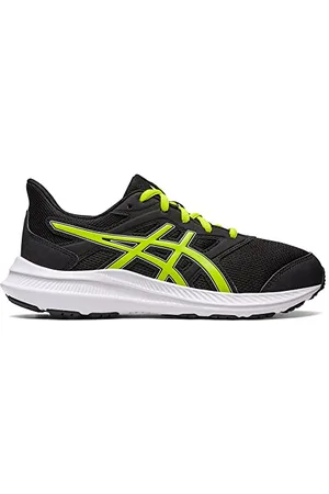 Asics JOLT 4 GS Sneaker, Black/Lime Zest, 33.5 EU