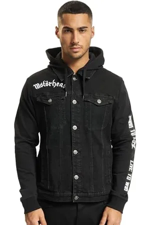 Brandit Motörhead Cradock Denim Jacket, Farbe: Black+blac, Größe: L