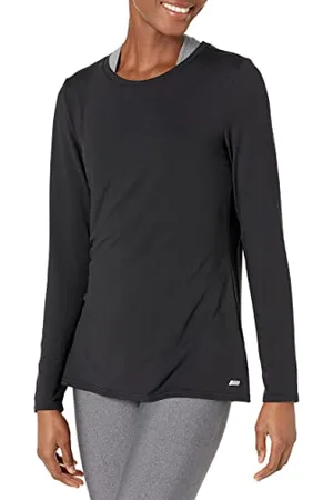 Amazon Damen Leichtes, Schnelltrocknendes Langarmshirt Aus Funktionsstretch (Auch In Plus Size Erhältlich), , M