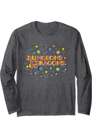 Dungeons & Dragons Retro Vibes Big Chest Logo Langarmshirt