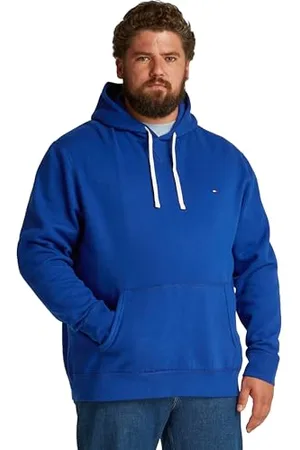 Tommy Hilfiger Herren Hoodie Essential Fleece mit Kapuze, Blau (Wedge Blue), 5XL