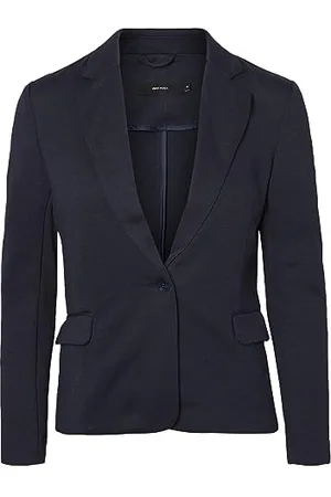 VERO MODA Damen Vmjulia Dnm Noos Blazer, Total Eclipse, 36 EU