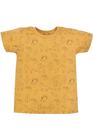 Pinókio T-Shirt Secret Forest, 95% Cotton 5% Elastane, gelb, Waldmustler, Jungen 74-122 (104)