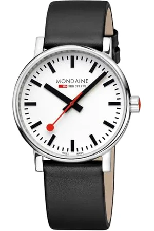 Mondaine Herren Analog Quarz Uhr mit Veganes Leder Armband MSE.40110.LBV