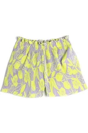 Koton Girls Pleated Shorts Elastic Waistband Floral Printed Relax Cut