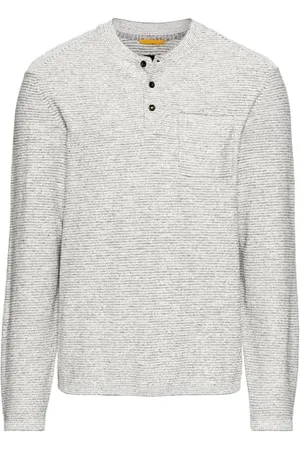 Camel Active Herren Henley Langarmshirt aus einem Baumwollmix Menswear-XL