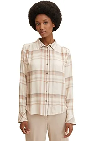 TOM TAILOR Damen Bluse mit Karomuster 1033881, , 42