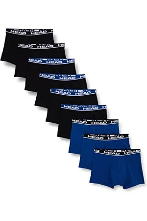 Head Herren Boxer Unterwäsche, Schwarz/Blau, L (9er Pack)