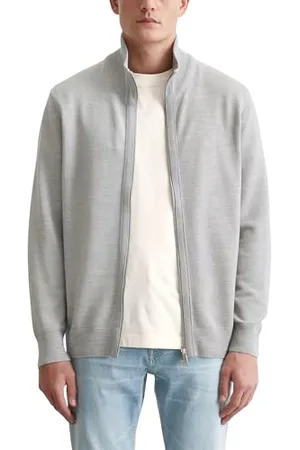Marc O’ Polo Marc OߴPolo Herren Cardigan aus Bio-Baumwolle mit Reißverschluss, Grau , XL