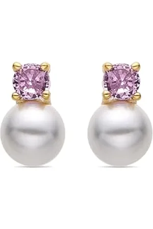 Luxenter Pendientes Yaric de Plata de Ley 925 y Circonita acabados en oro amarillo de 18k.