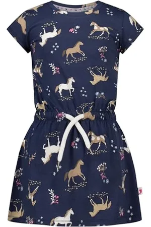 Salt & Pepper BY KIDS PARK Female Girls Dress AOP Horses Kinderkleid, , 116 EU