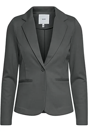Ichi IHKATE PIQUE BL Damen Blazer Kurzblazer Jacke Ein-Knopf-Blazer mit Stretch, Größe:XS, Farbe: