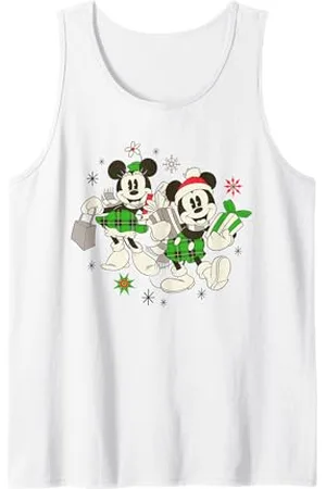 Disney Vintage Mickey und Minnie Mouse Holiday Fun Tank Top
