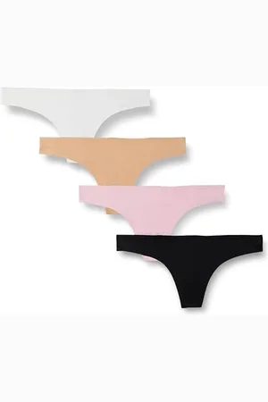 Amazon Damen Tanga-Unterwäsche aus nahtlos verbundenem Stretch, 4er-Pack, , 42