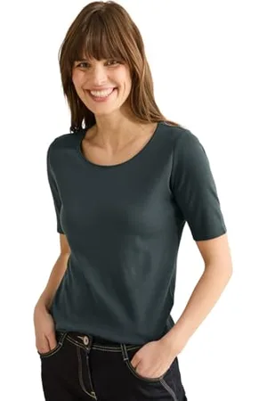 CECIL Damen B317515 T-Shirt in Unifarbe, , XS