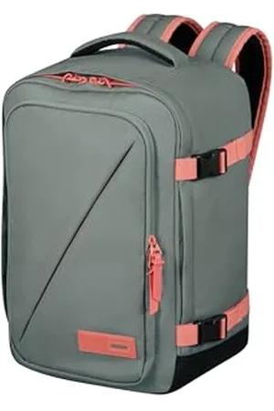 American Tourister Take2Cabin - EasyJet Kabinentasche 36 x 20 x 45 cm, 38 L, 0.70 kg, Handgepäck, Flugzeug Rucksack M Underseater, Grau/Rosa (Sage/Coral)