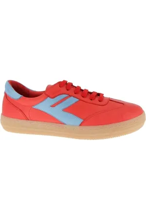 Andrea Conti Damen Low Top Freya Sneaker, rot/Azur, 37 EU