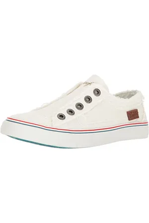 Blowfish Damen Play Coreplay Core Modischer Sneaker, Weißes Cozumel-Leinen, 42.5 EU