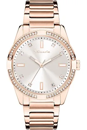Tamaris Damen analog Quarz Uhr mit Edelstahl Armband TT-0102-MQ