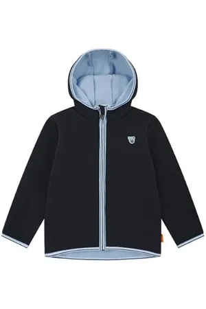 Steiff Softshelljacke EU Größe 128 navy, Outdoor Jacke, Übergangsjacke, Kinderjacke wasserabweisend und atmungsaktiv, waschmaschinenfest