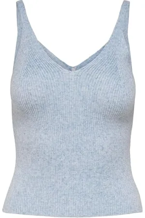 ONLY Damen Onllina S/L KNT Noos Top, Cashmere Blue, S EU